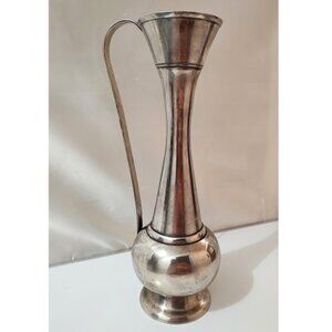 Vintage Metal Ewer Vase Made in India
